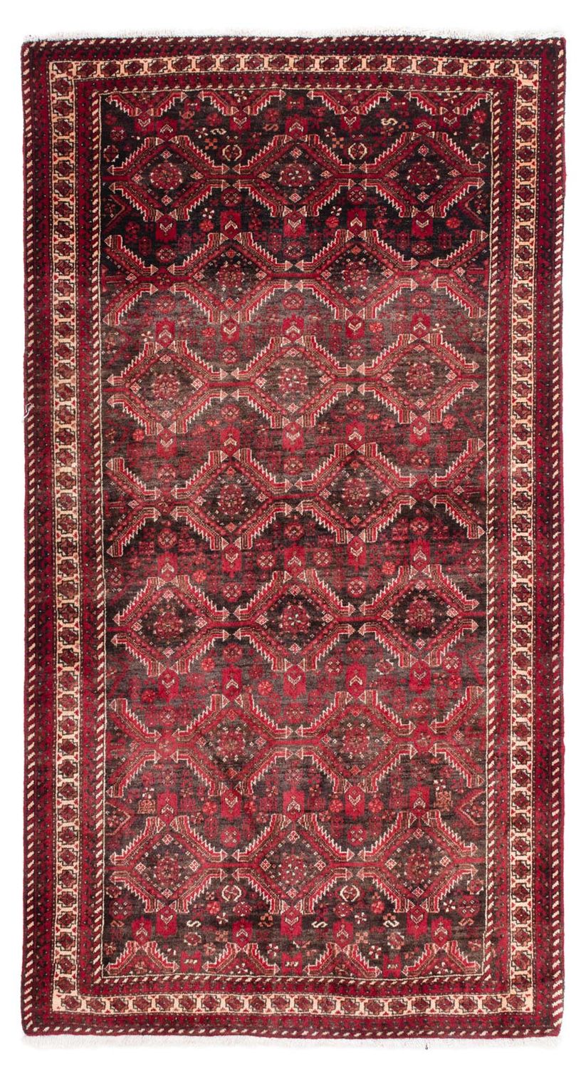 Alfombra de pasillo Alfombra Belutsch - 195 x 99 cm - rojo oscuro