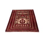 Alfombra Belutsch - 138 x 89 cm - rojo oscuro