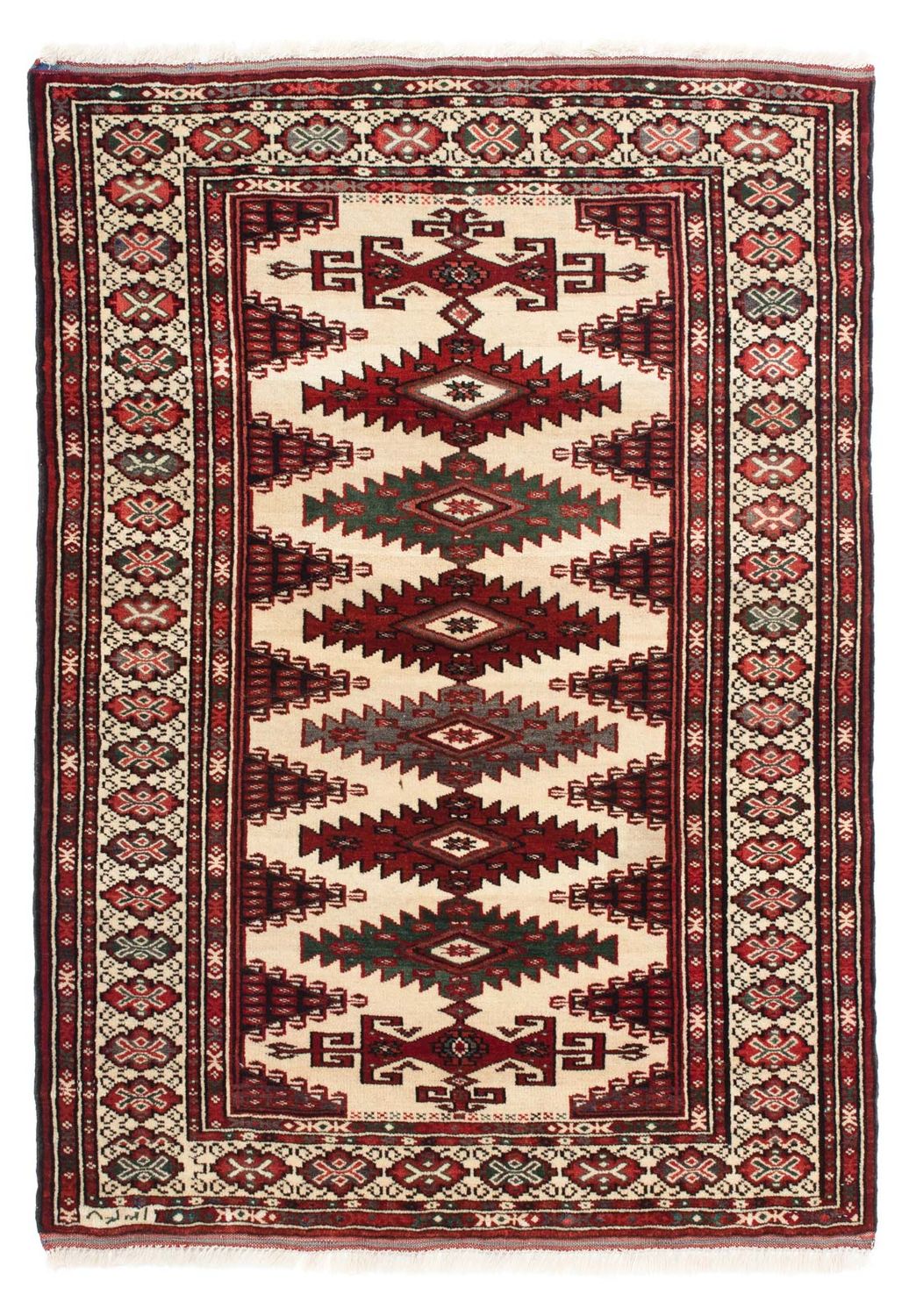 Balutsj-teppe - 128 x 91 cm - beige