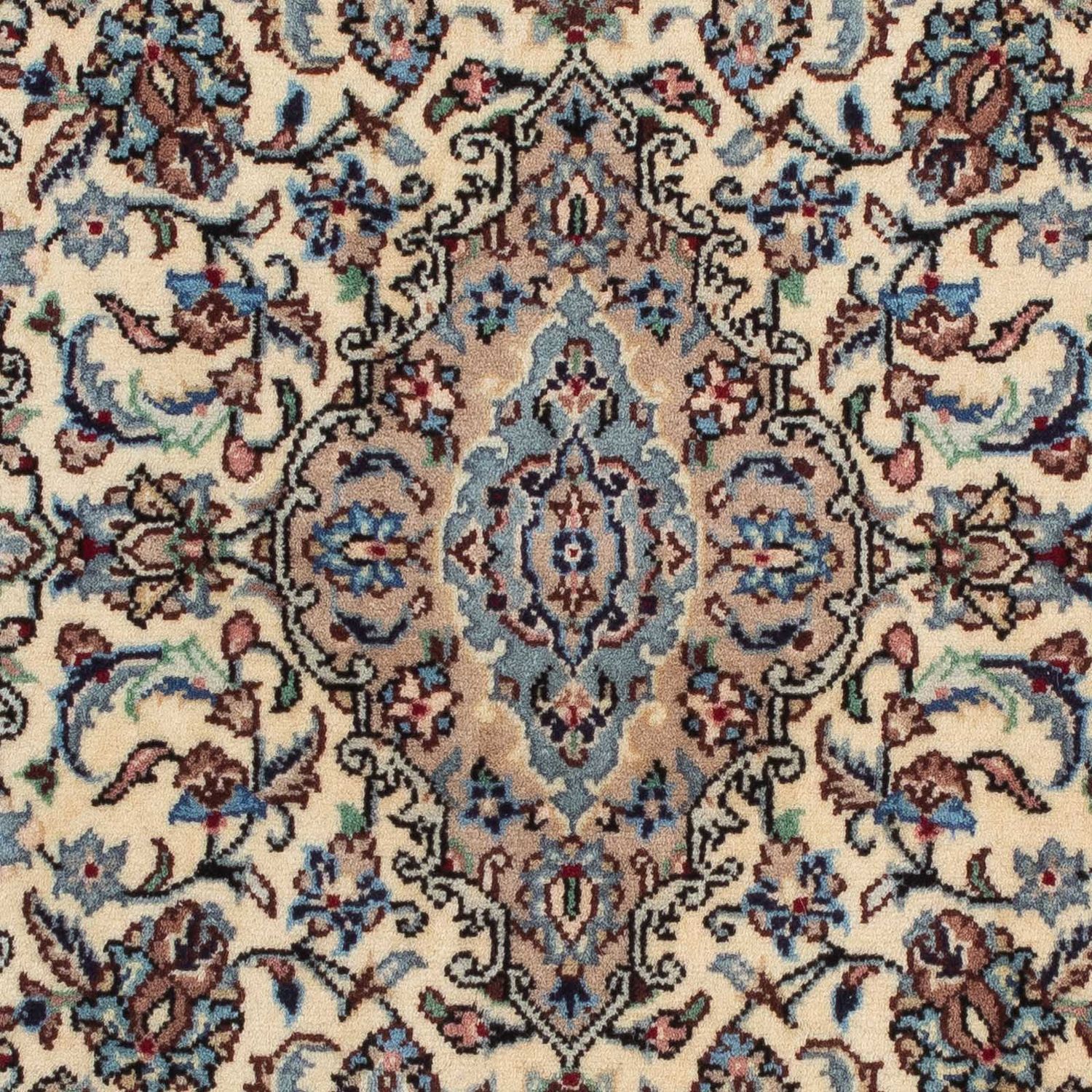 Alfombra persa - Keshan - 147 x 98 cm - beige