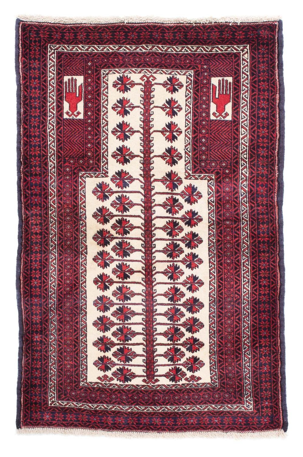 Belutsch Rug - 136 x 89 cm - red