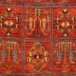 Tapis Gabbeh - Persan Kashkuli - 134 x 84 cm - rouge foncé