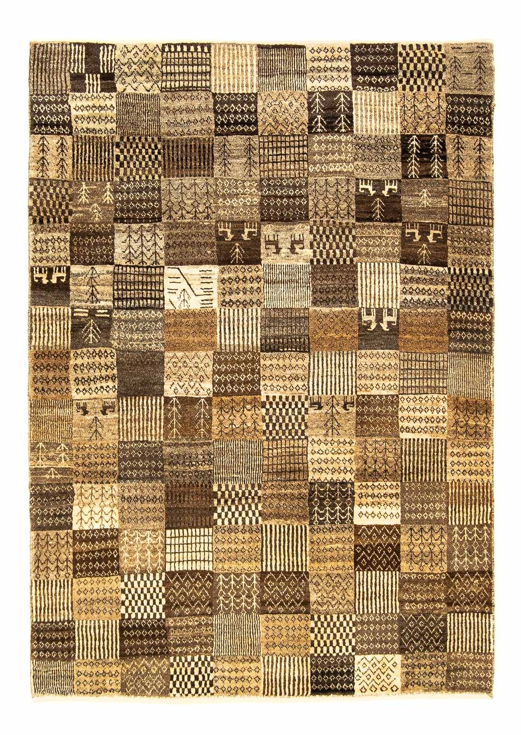 Tapis Gabbeh - Loribaft Persan - 142 x 100 cm - multicolore