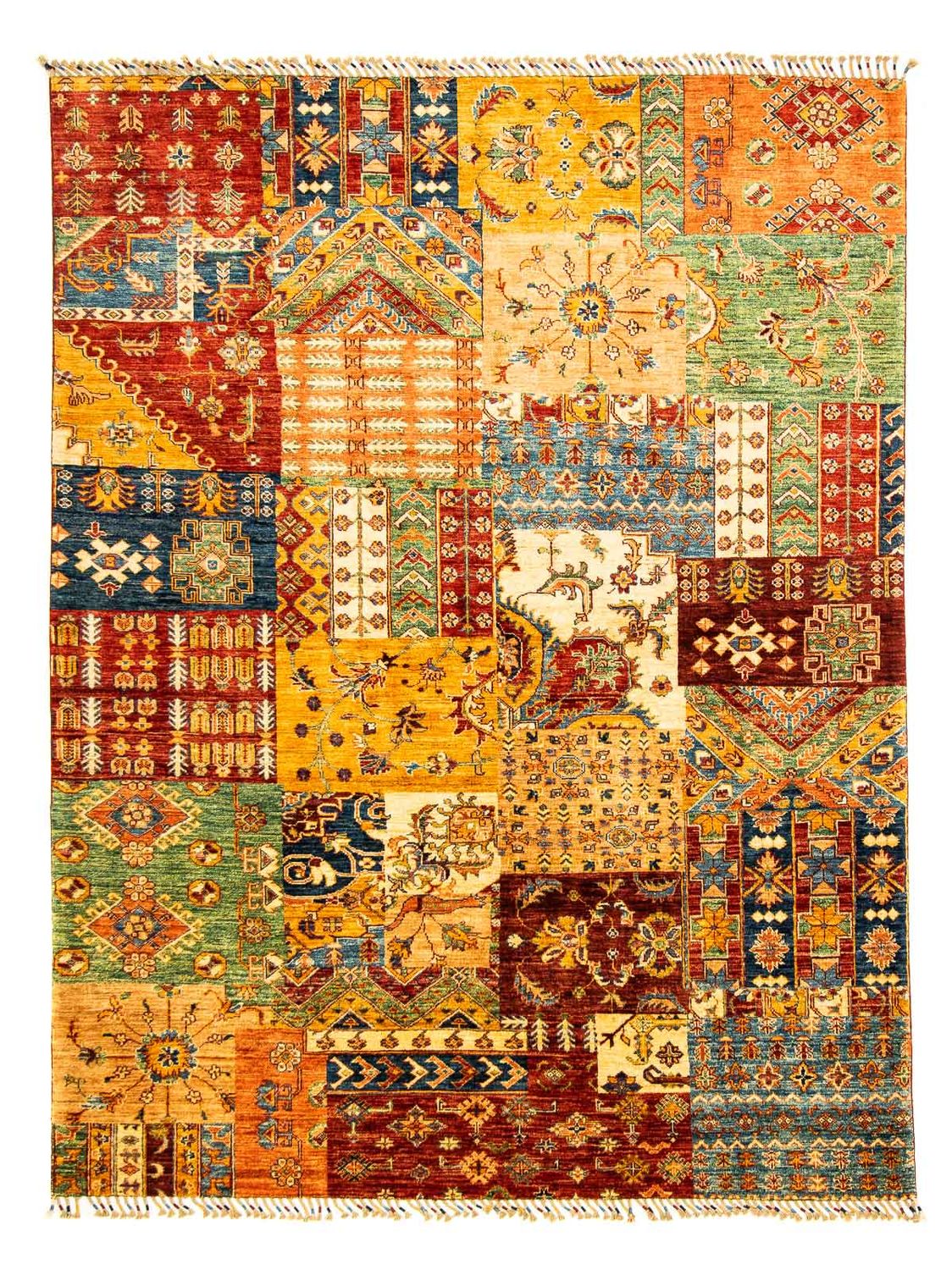 Patchwork Teppich 247 x 181 cm