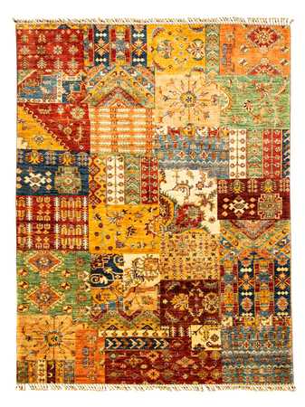 Patchwork Rug - 247 x 181 cm - multicolored