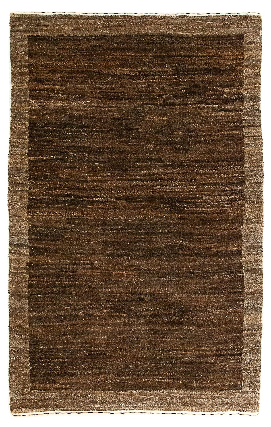 Tapis Gabbeh - Indus - 96 x 62 cm - marron foncé