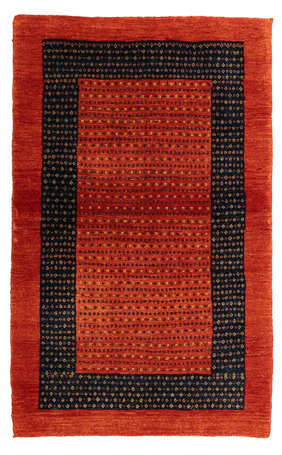 Tapete Gabbeh - Loribaft Persa - 136 x 82 cm - vermelho escuro