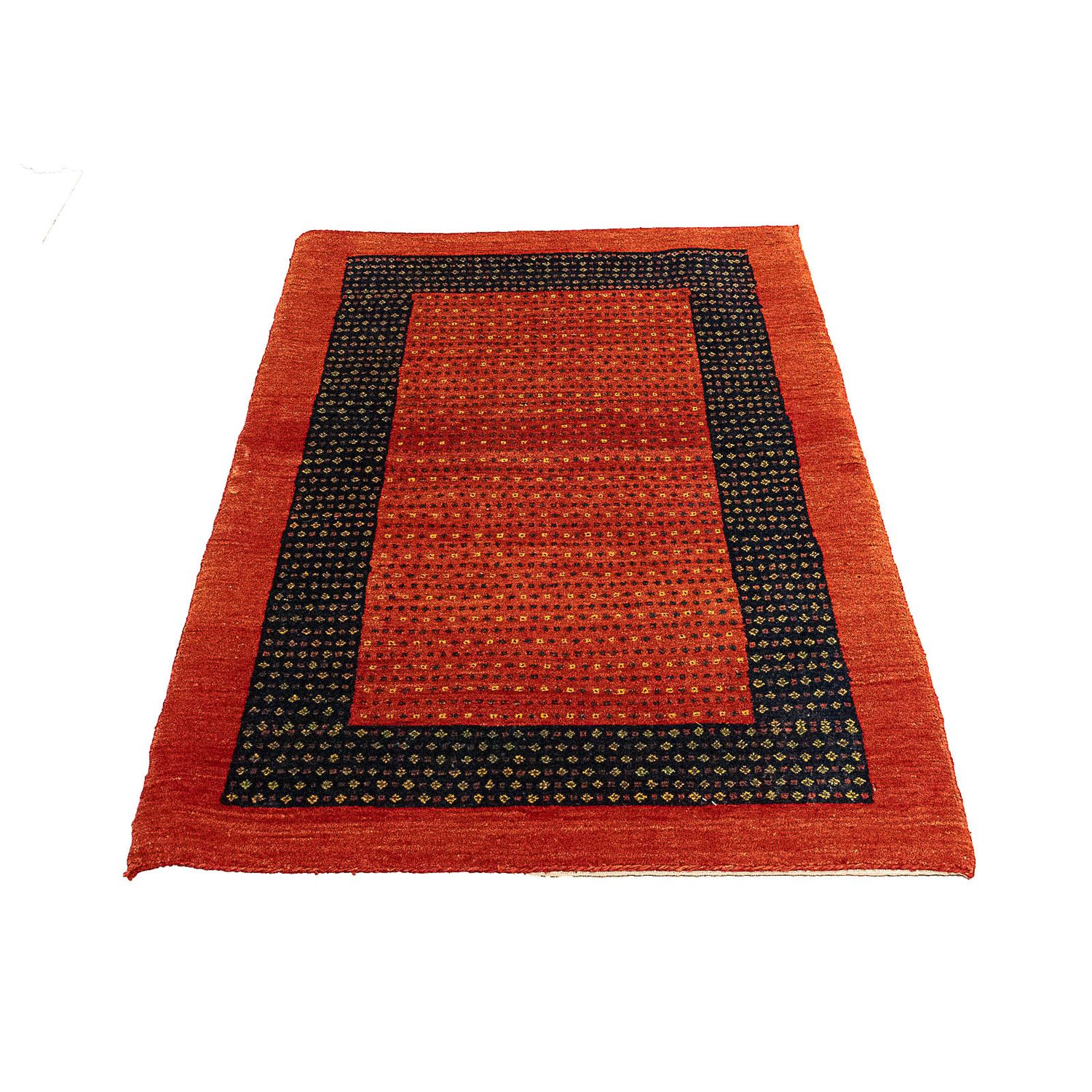 Tapete Gabbeh - Loribaft Persa - 136 x 82 cm - vermelho escuro