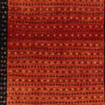 Tapis Gabbeh - Loribaft Persan - 136 x 82 cm - rouge foncé