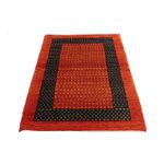 Tapete Gabbeh - Loribaft Persa - 136 x 82 cm - vermelho escuro