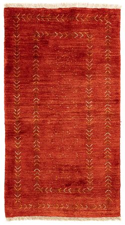 Alfombra Gabbeh - Persa - 137 x 75 cm - rojo oscuro