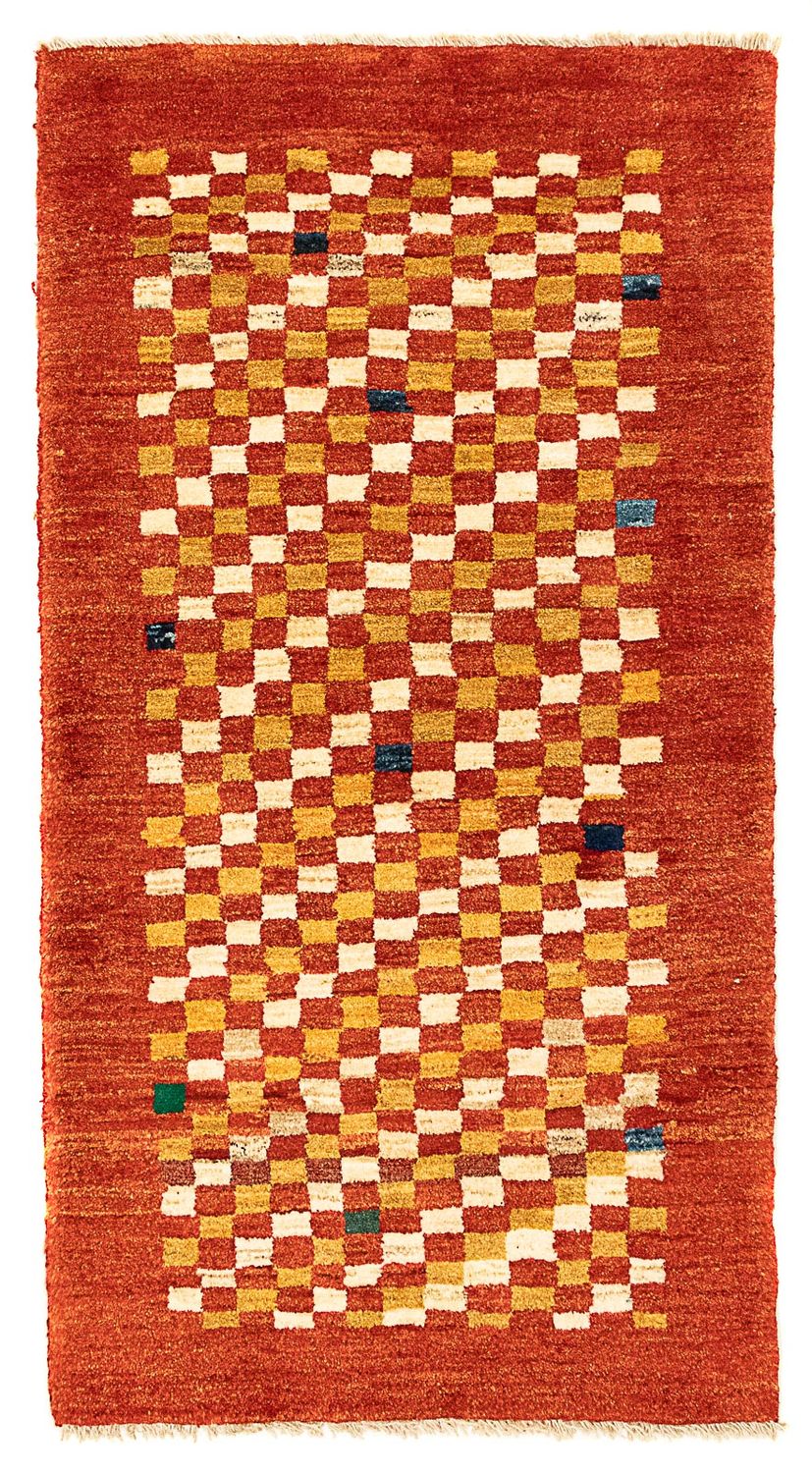 Tapete Gabbeh - Persa - 140 x 72 cm - ferrugem