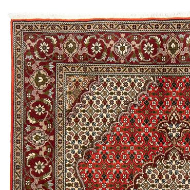 Tappeto Persero - Tabriz - 198 x 148 cm - rosso scuro