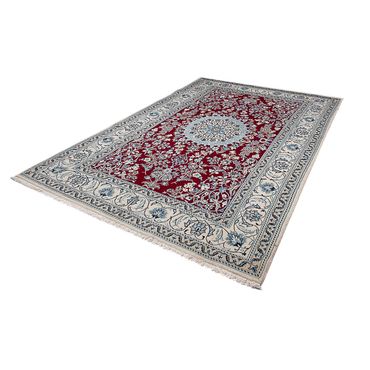 Tapis persan - Nain - 293 x 190 cm - rouge foncé