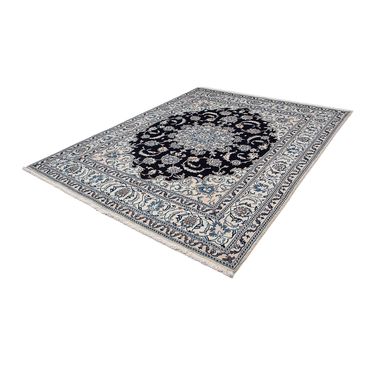 Tapis persan - Nain - 245 x 195 cm - bleu foncé