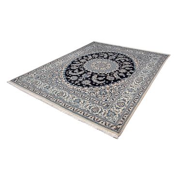 Tapis persan - Nain - 250 x 194 cm - bleu foncé