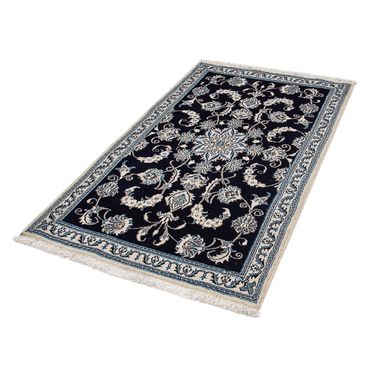 Alfombra persa - Nain - 150 x 86 cm - azul oscuro