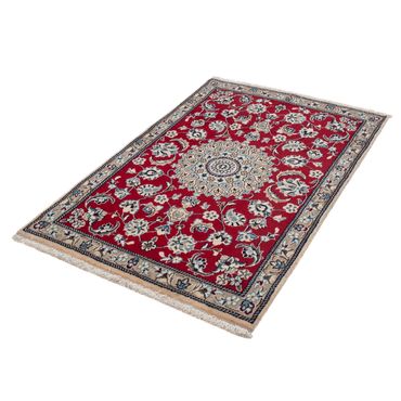 Alfombra persa - Nain - 136 x 88 cm - rojo oscuro