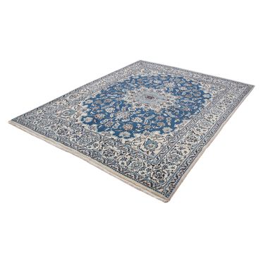 Alfombra persa - Nain - 247 x 190 cm - azul claro