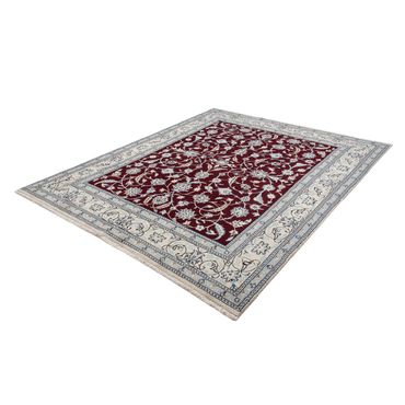 Tapis persan - Nain - 240 x 189 cm - rouge foncé