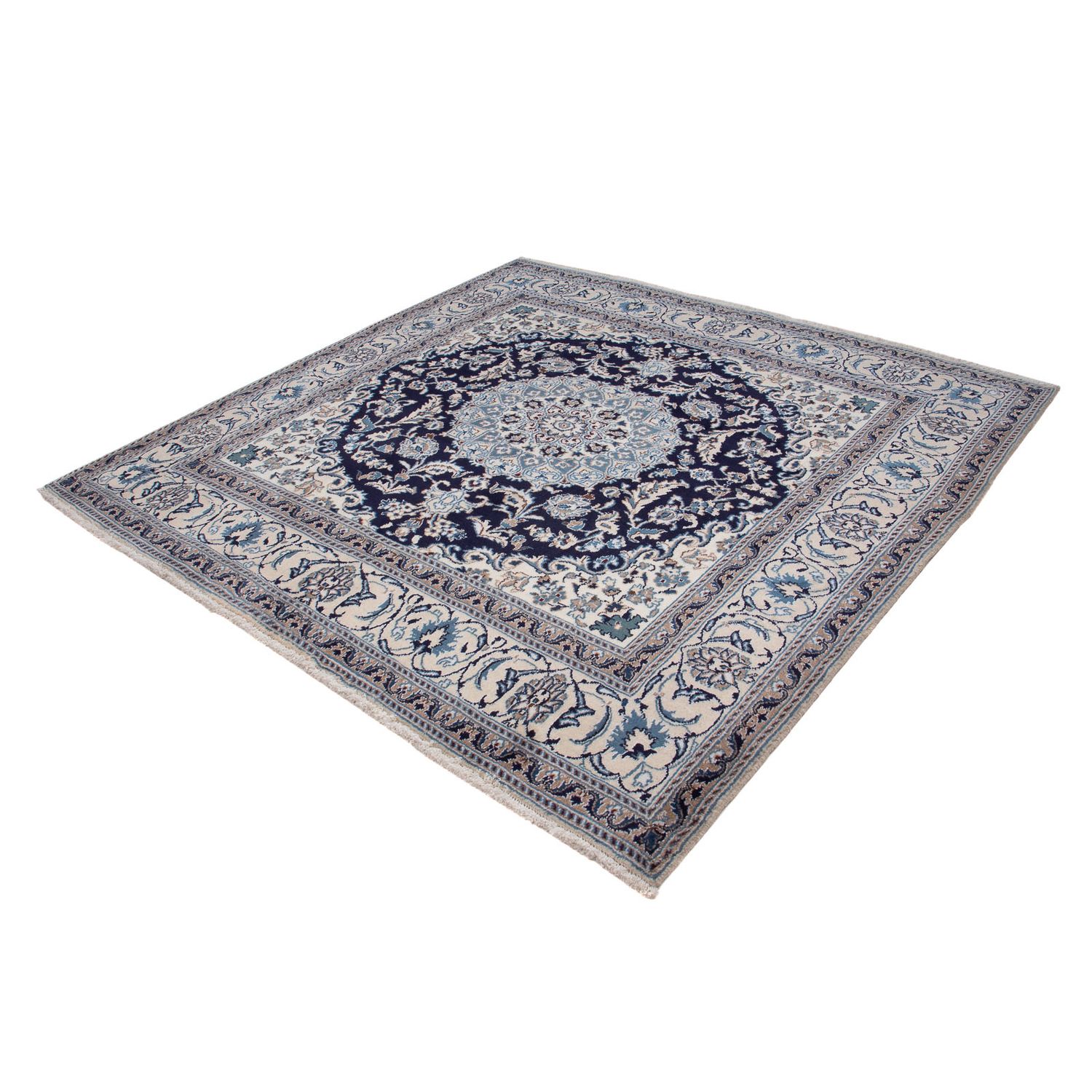 Perser Rug - Nain square  - 198 x 192 cm - dark blue