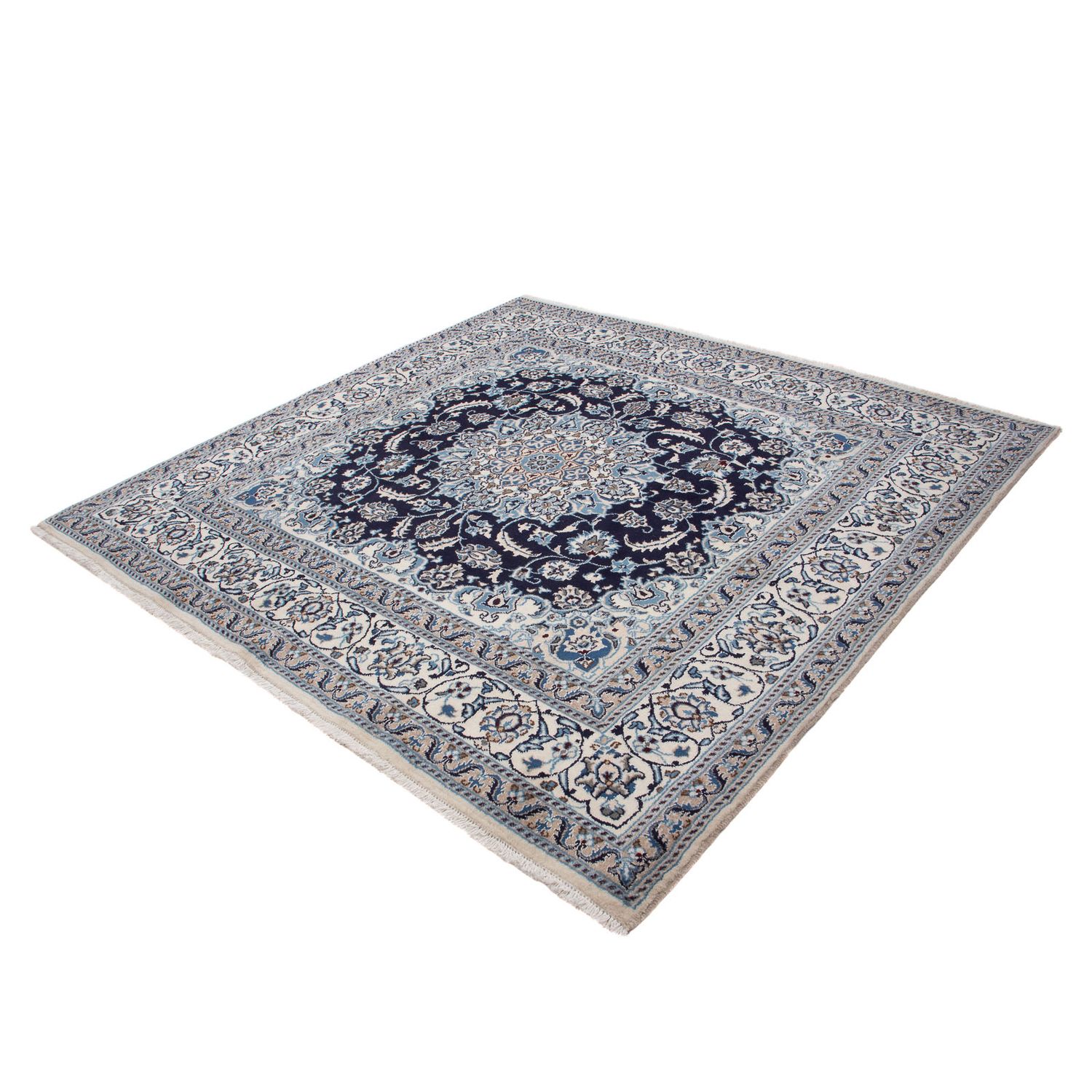 Perser Rug - Nain square  - 196 x 195 cm - dark blue