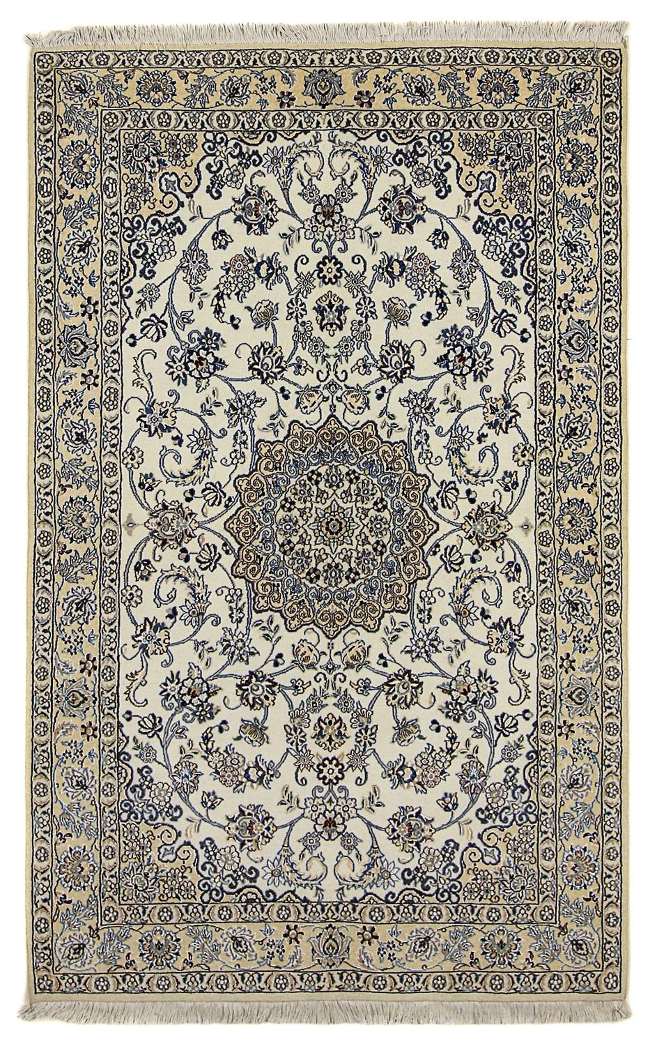 Tapis persan - Nain - Royal - 211 x 133 cm - beige