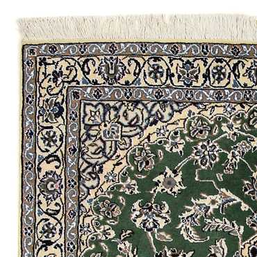 Tapis persan - Nain - Royal - 185 x 118 cm - vert foncé