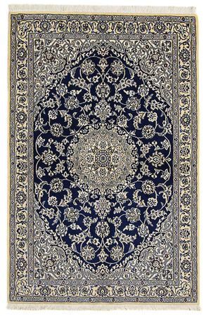 Alfombra Persa - Nain - Real - 175 x 116 cm - azul oscuro