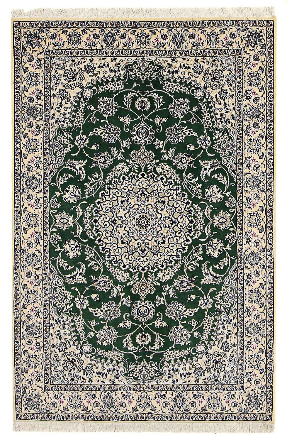 Tappeto Persero - Nain - Reale - 202 x 133 cm - verde scuro