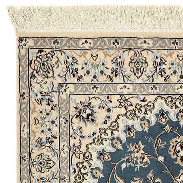 Tapis persan - Nain - Royal - 204 x 128 cm - bleu foncé