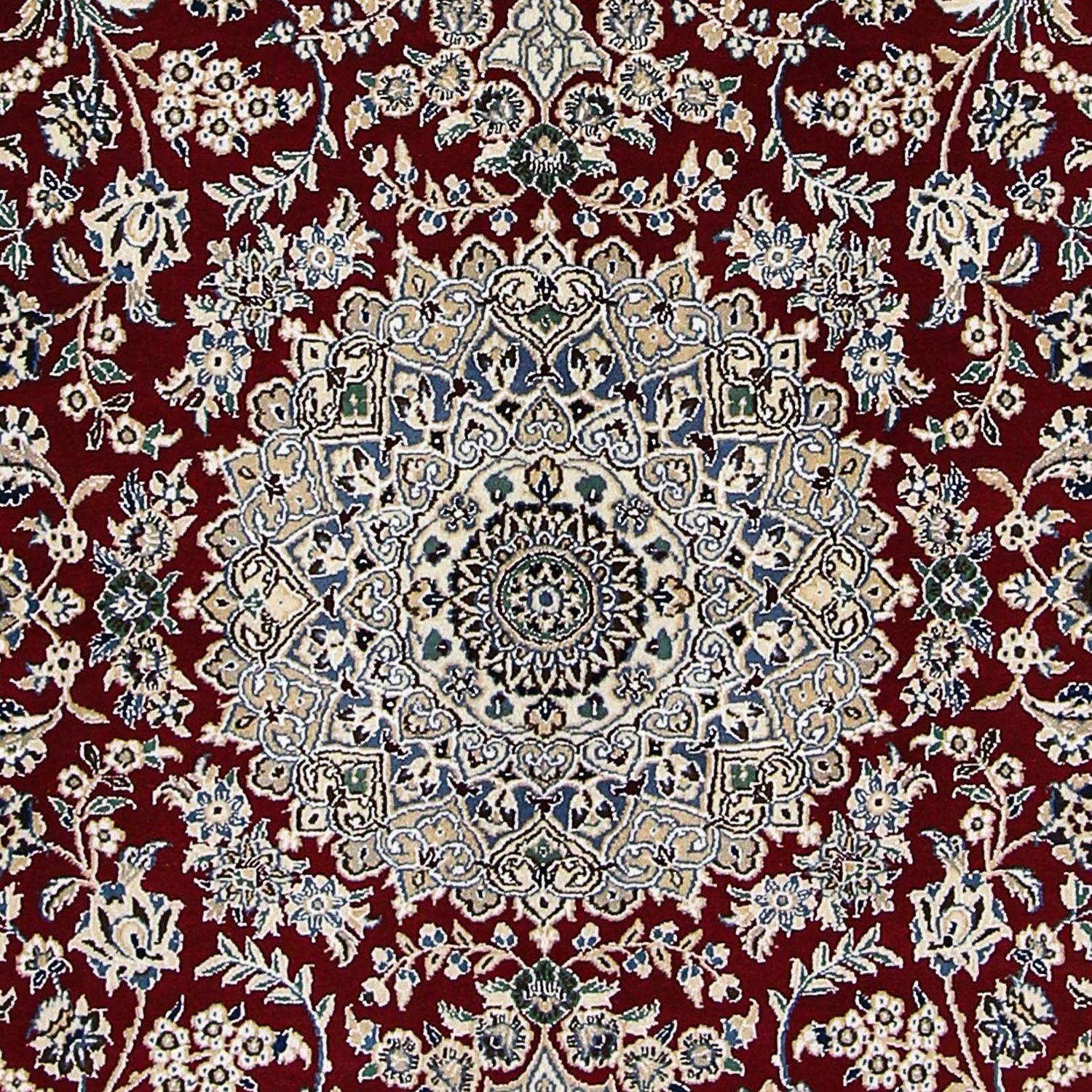 Tapis persan - Nain - Royal - 248 x 148 cm - rouge foncé