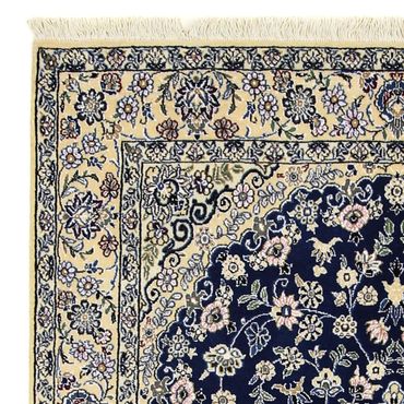 Tapis persan - Nain - Royal - 216 x 134 cm - bleu foncé