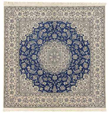 Alfombra Persa - Nain - Real cuadrado  - 250 x 250 cm - azul