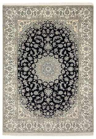 Alfombra Persa - Nain - Real - 345 x 246 cm - azul oscuro