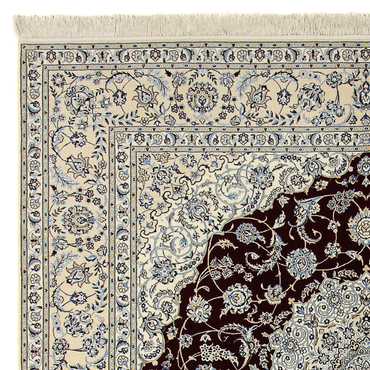 Tapis persan - Nain - Premium carré  - 260 x 252 cm - bleu foncé