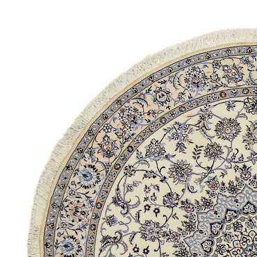 Perzisch tapijt - Nain - Premium rond  - 200 x 200 cm - beige