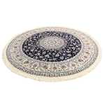 Persisk teppe - Nain - Premium rundt  - 250 x 250 cm - mørkeblå