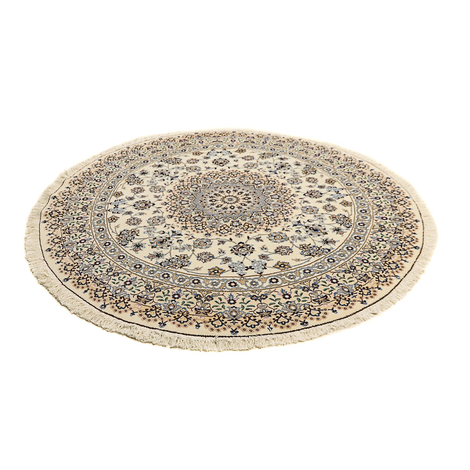 Tapis persan - Nain - Royal ronde  - 200 x 200 cm - beige