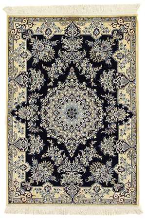 Tapis persan - Nain - Premium - 140 x 100 cm - bleu foncé