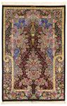 Silk Carpet - Ghom Silk - Premium - 197 x 128 cm - mörkblå