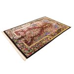 Tapis en soie - Ghom soie - Premium - 197 x 128 cm - bleu foncé