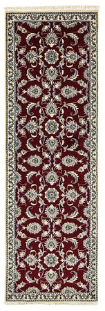 Tapis de couloir Tapis persan - Nain - 234 x 77 cm - rouge foncé