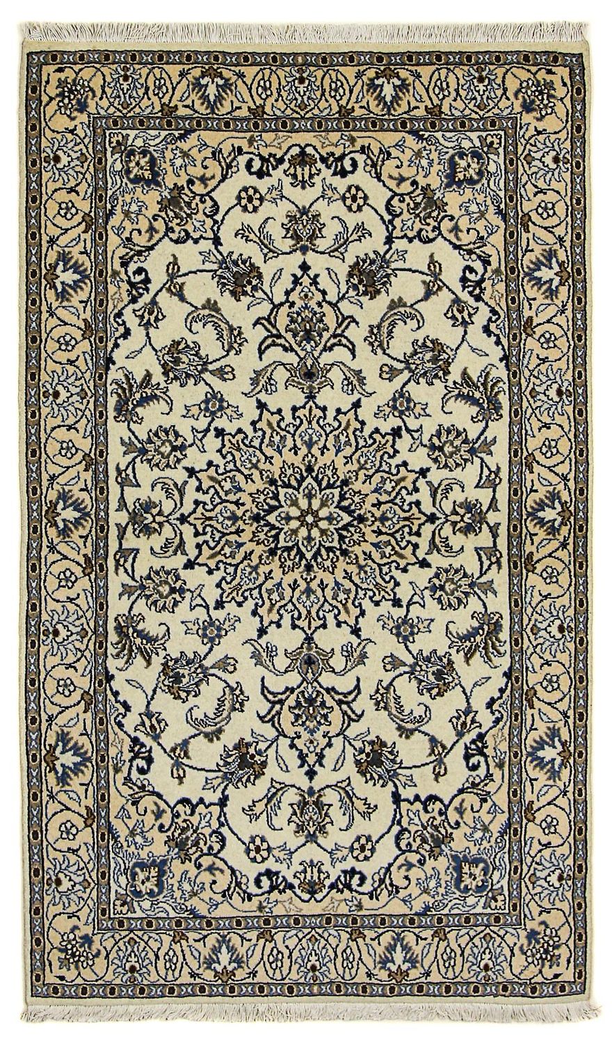 Perský koberec - Nain - 200 x 119 cm - béžová