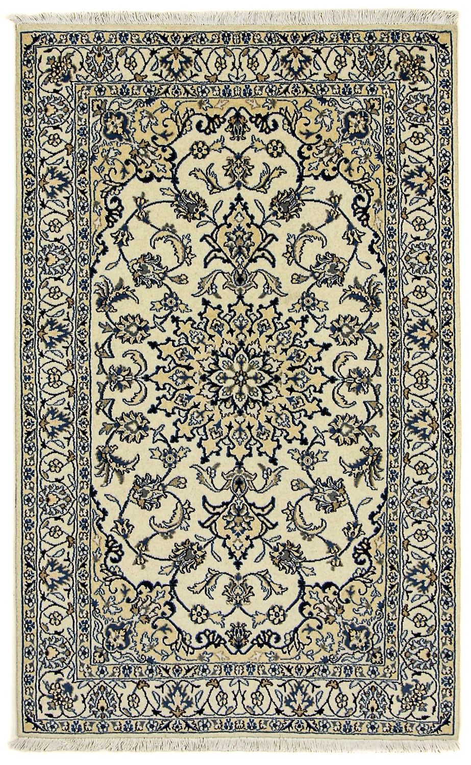 Persisk tæppe - Nain - 203 x 125 cm - beige