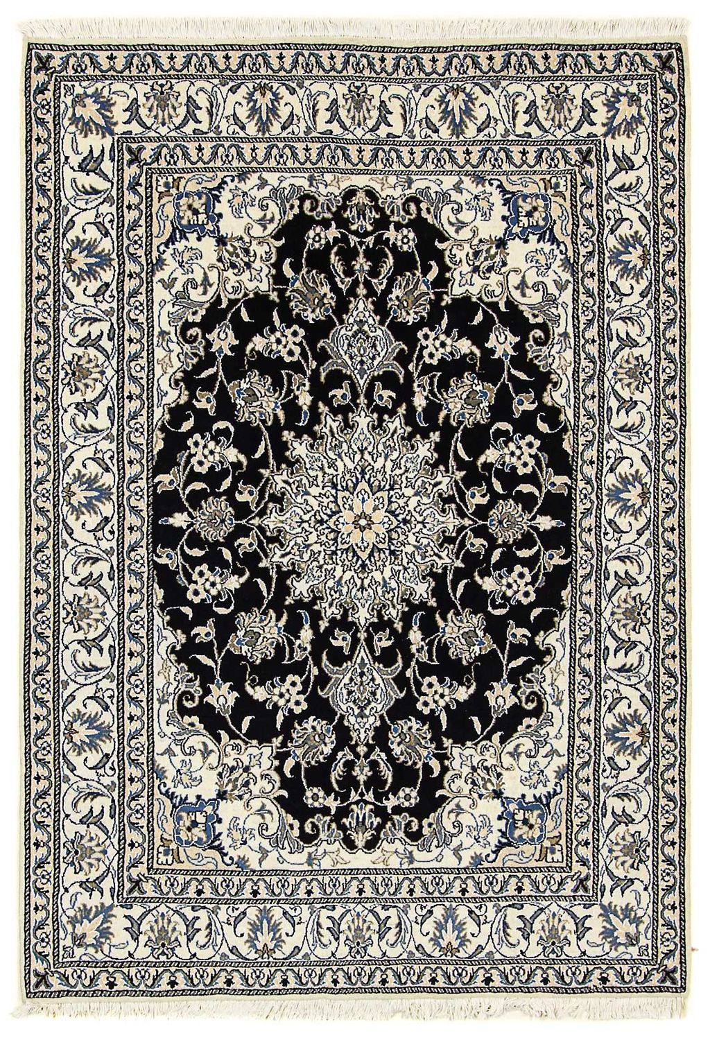 Perzisch tapijt - Nain - 207 x 146 cm - donkerblauw