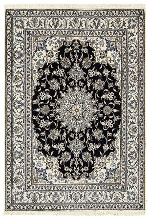 Tapis persan - Nain - 207 x 146 cm - bleu foncé