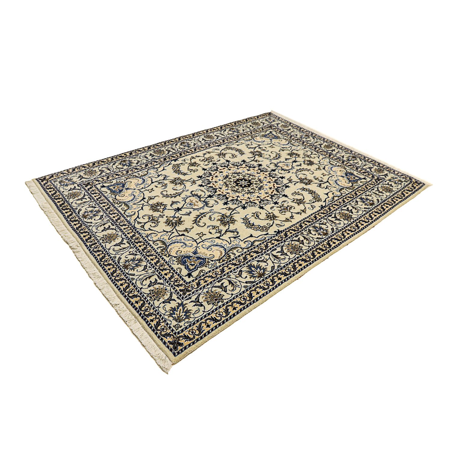 Tapis persan - Nain - 204 x 150 cm - beige