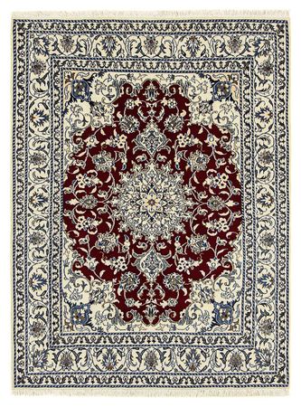 Tapis persan - Nain - 191 x 147 cm - rouge foncé