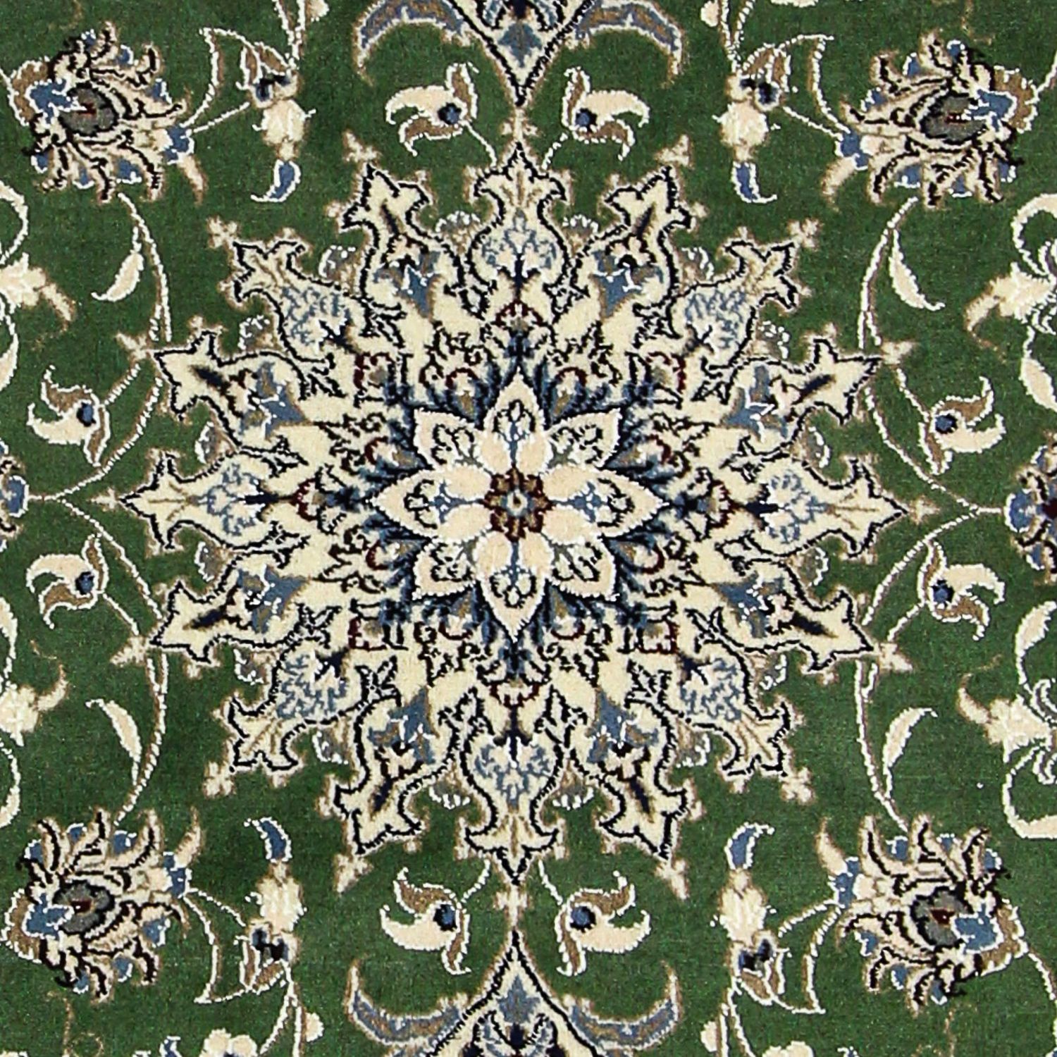 Perser Rug - Nain - 193 x 151 cm - dark green